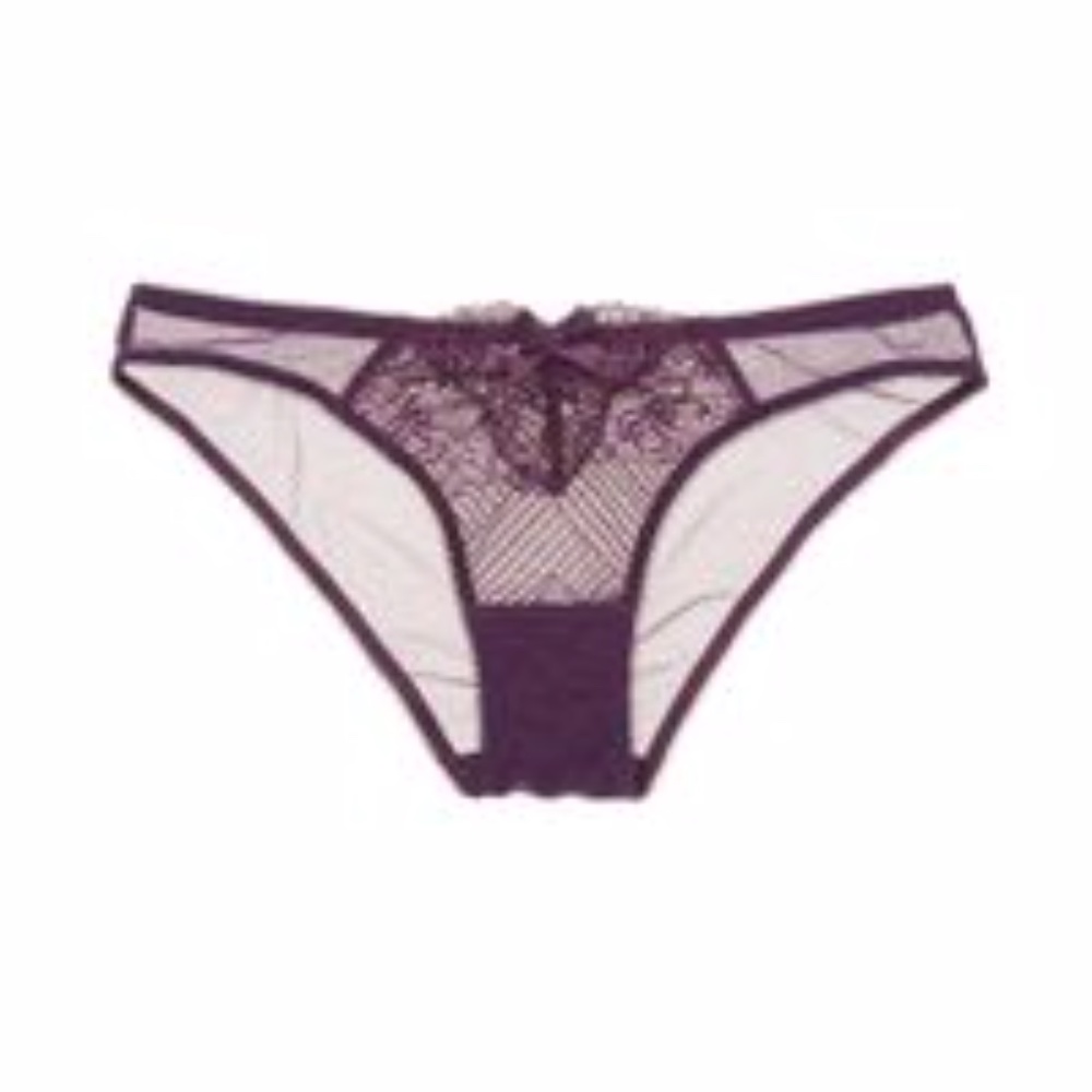 NWT L’Agent by AP Mia Mesh Lace Brief Panty Raisin